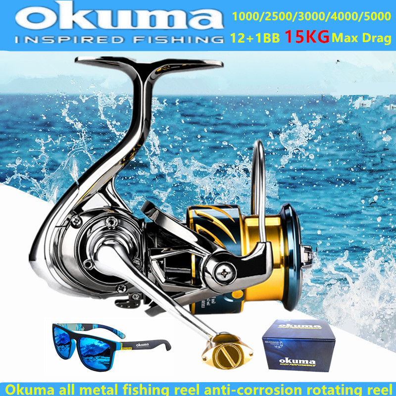 Trolling Reel - Okuma Volledig Metalen Visserijmolen 12+1BB15KG Max