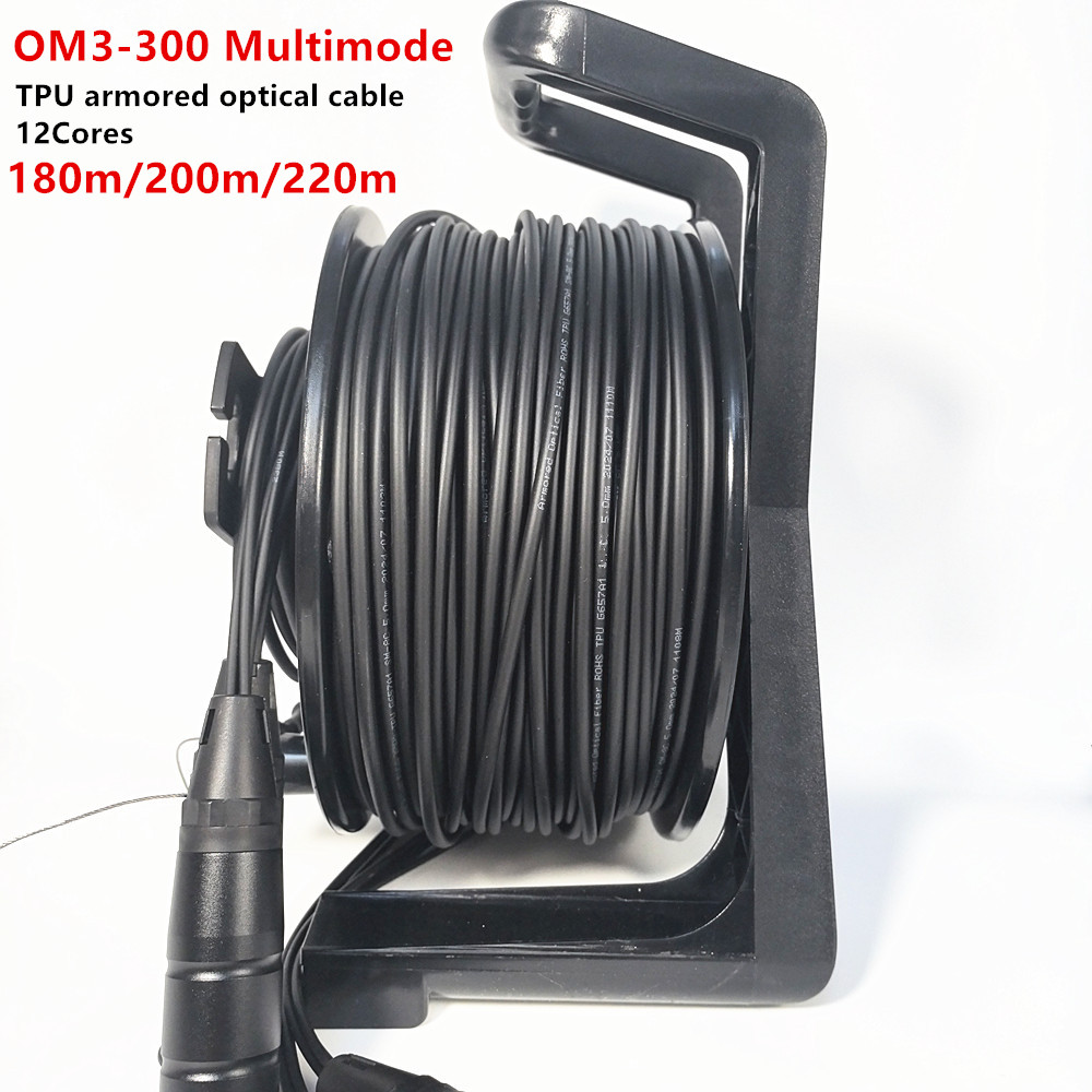 Reel Cover - OM3 multimode, 12 kernen, TPU gepantserde