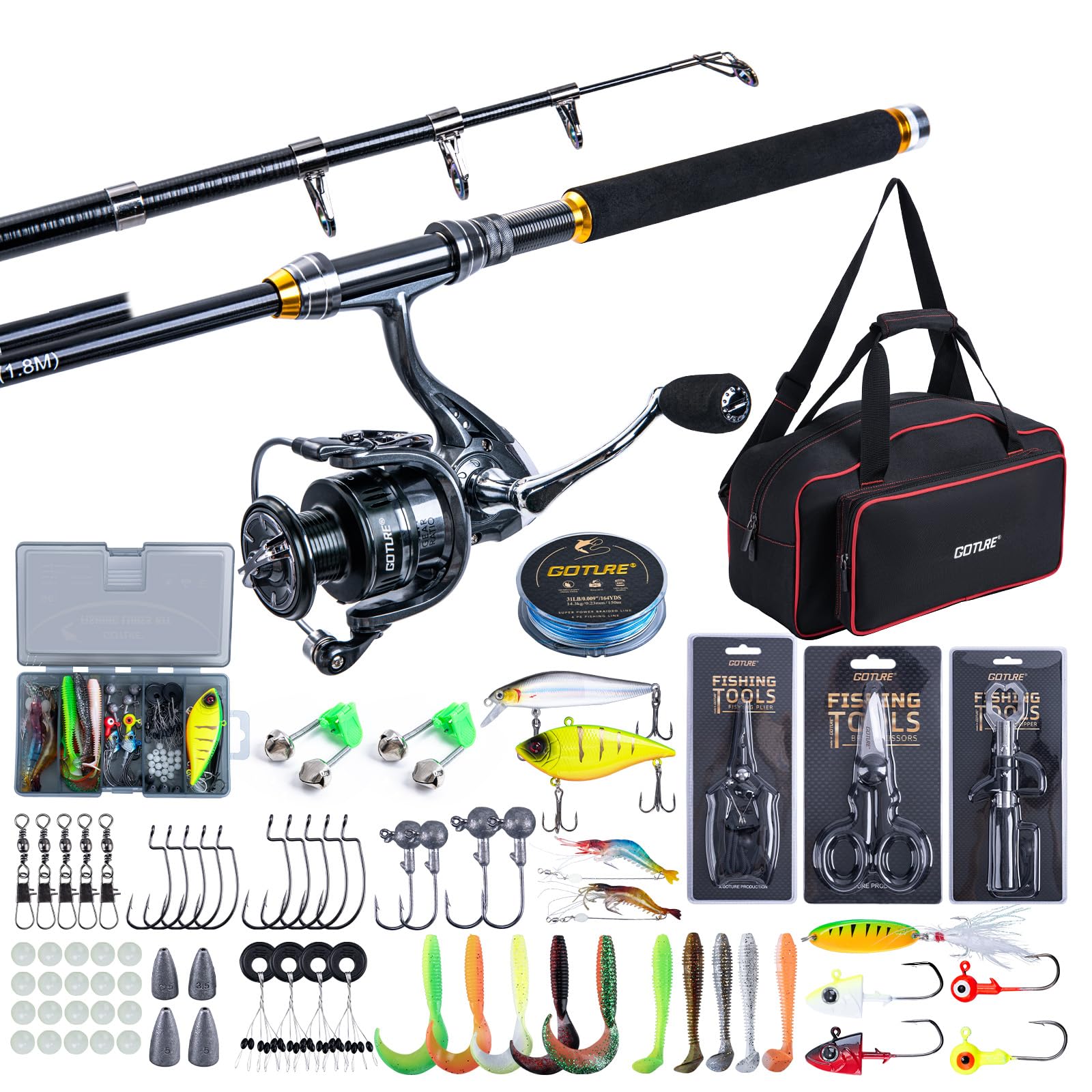 Reel Bag - Goture Vissen Telescopische Hengel en Reel