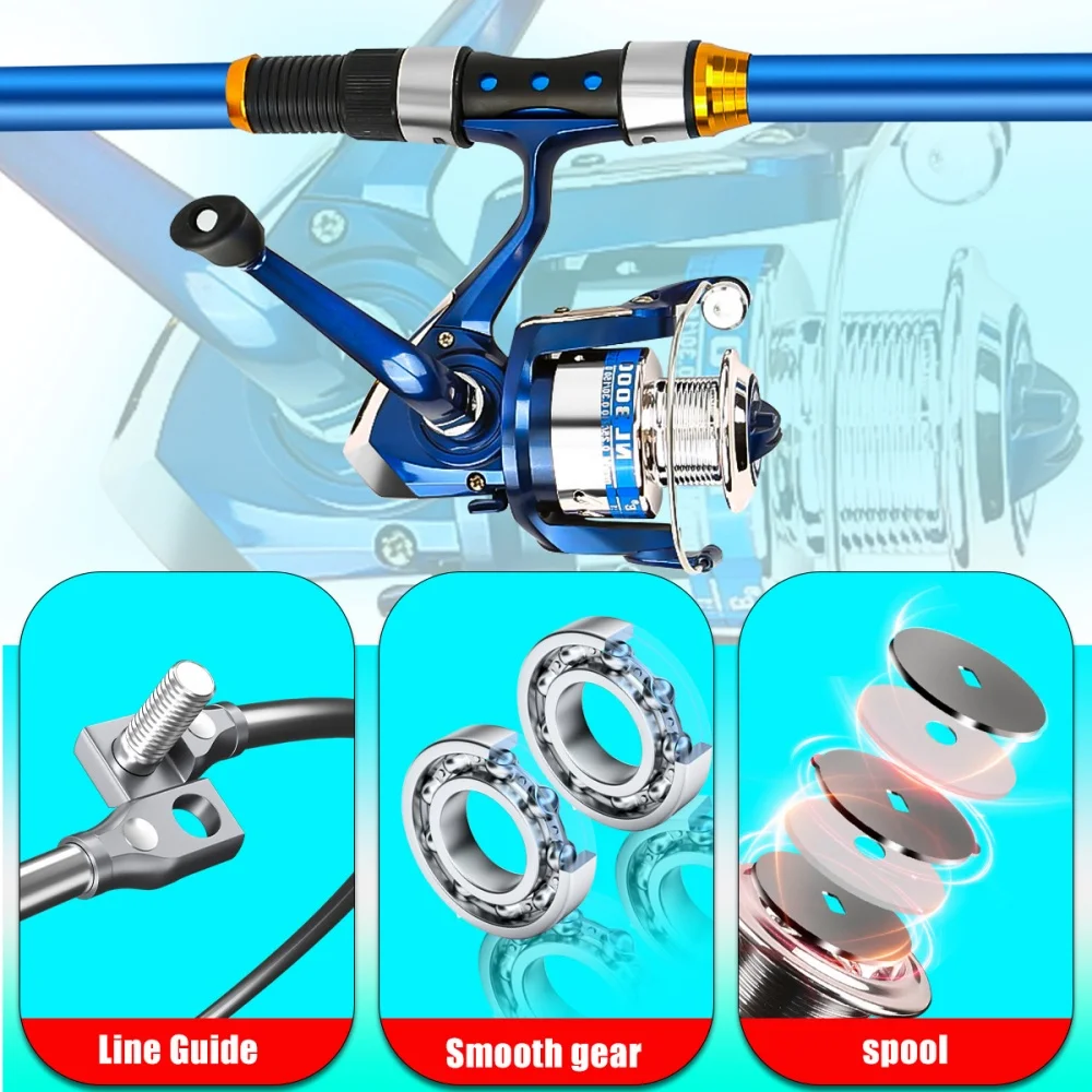 2,1-3,6M telescopische glasvez - Spincast Reel recensie en prijs